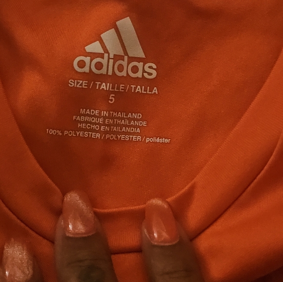 Adidas Bright Orange Tee - Picture 4 of 7
